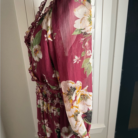 Fig & flower Floral marron Maxi Dress size L - Picture 5 of 16